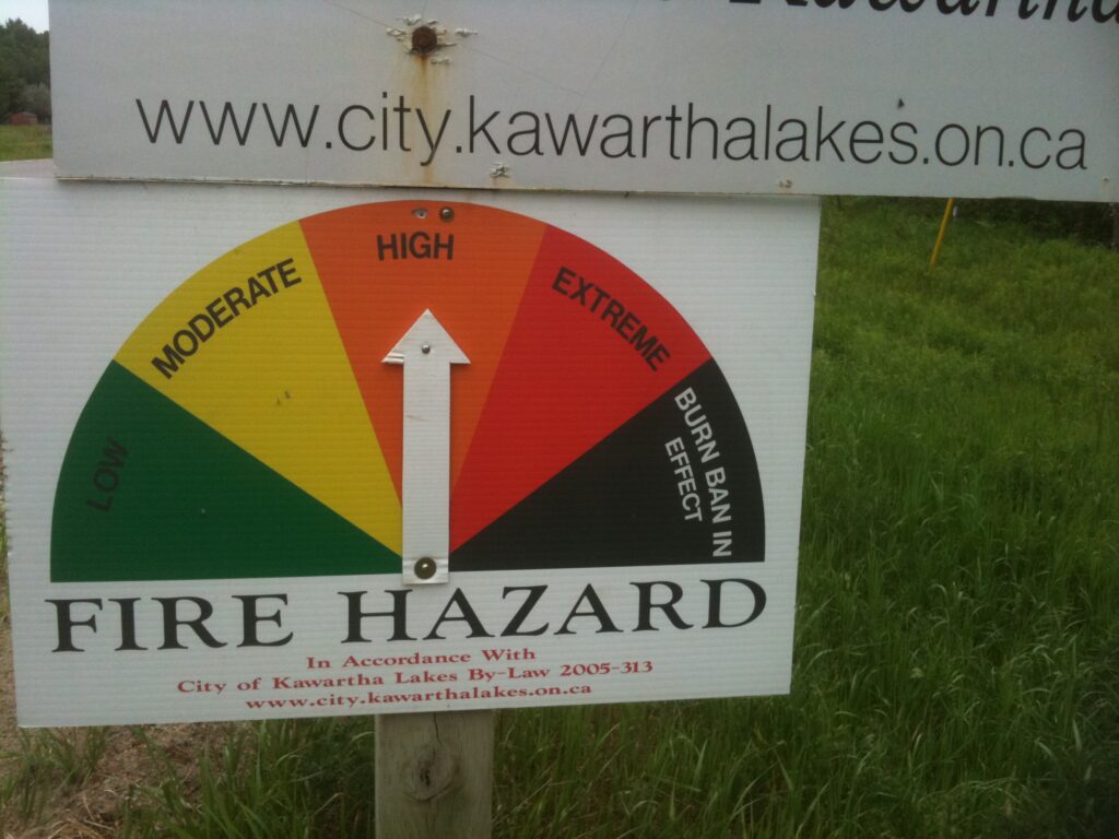 image of fire hazard rating sign