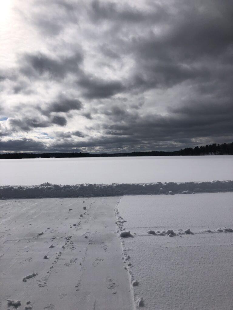 image of snow on Silver Lake