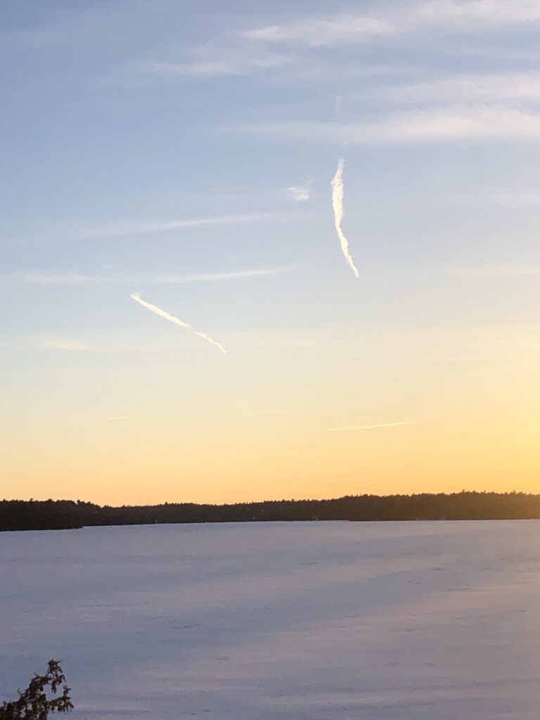 image of sunset over Silver Lake