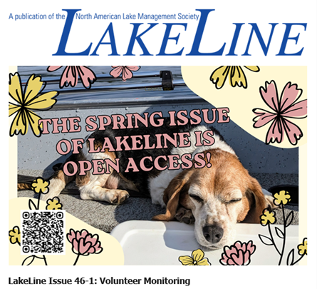 Image: cover of LakeLine magazine about Volunteer Monitoring Spring 2026