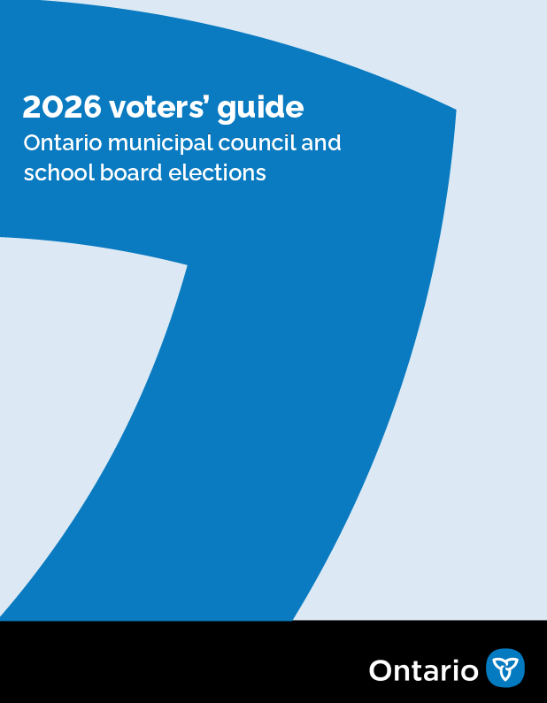 image: cover of MMAH Voters Guide to Municipal Elections Ontario