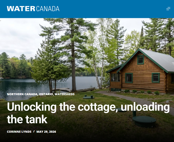 image: WaterCanada digital article on cottage septics